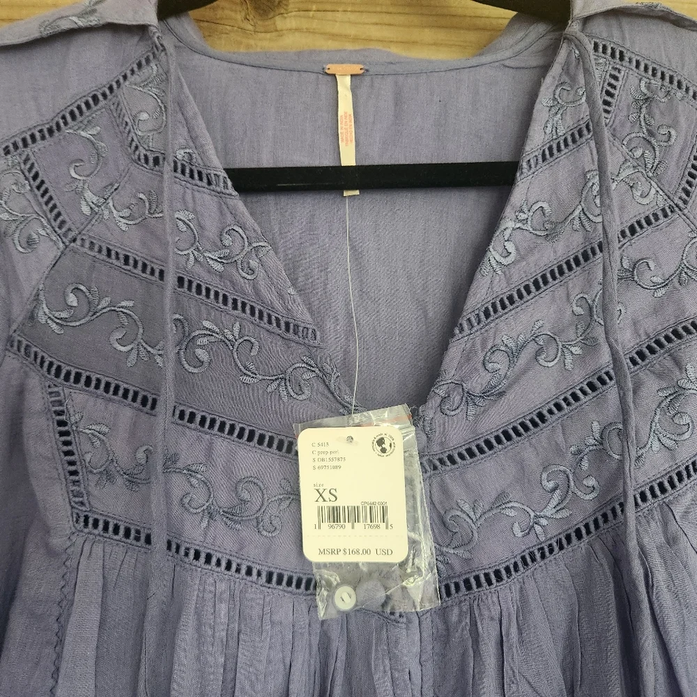 Free People Haddie Mini Dress Light Purple Gorgeous NWT XS - Picture 7 of 9